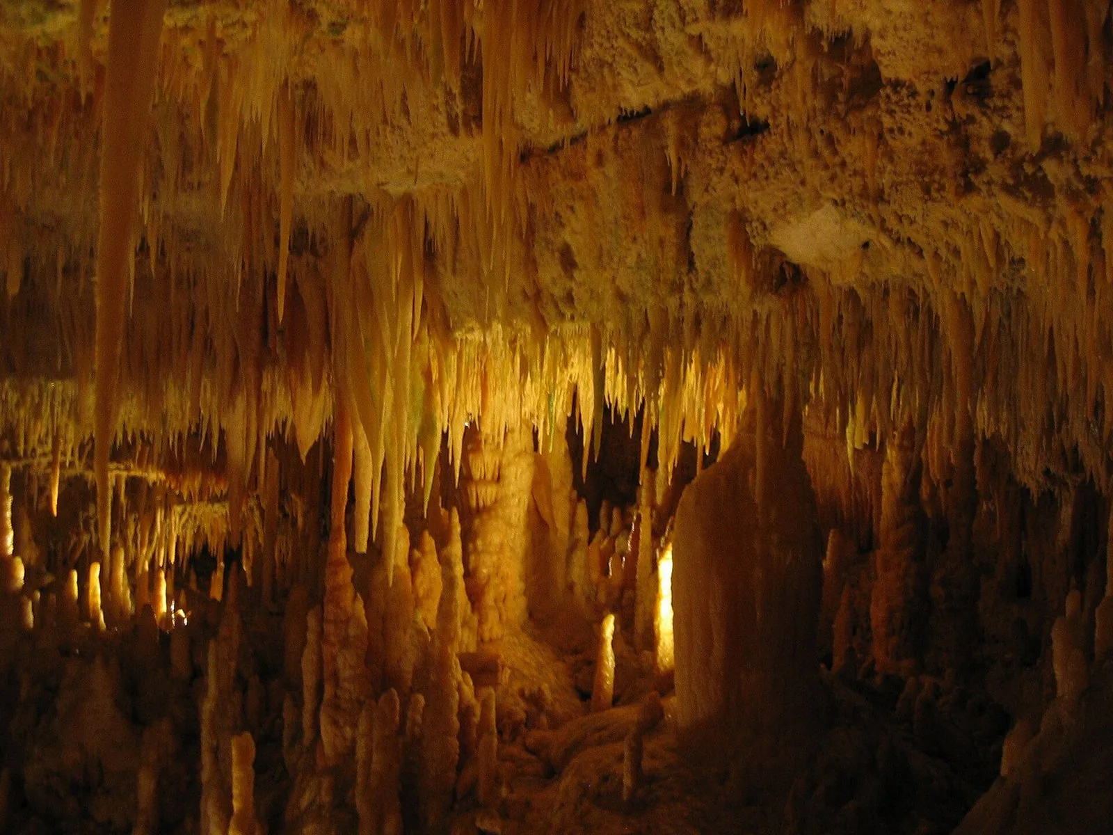 Stalattiti e concrezioni calcaree nelle Grotte di Castellana
